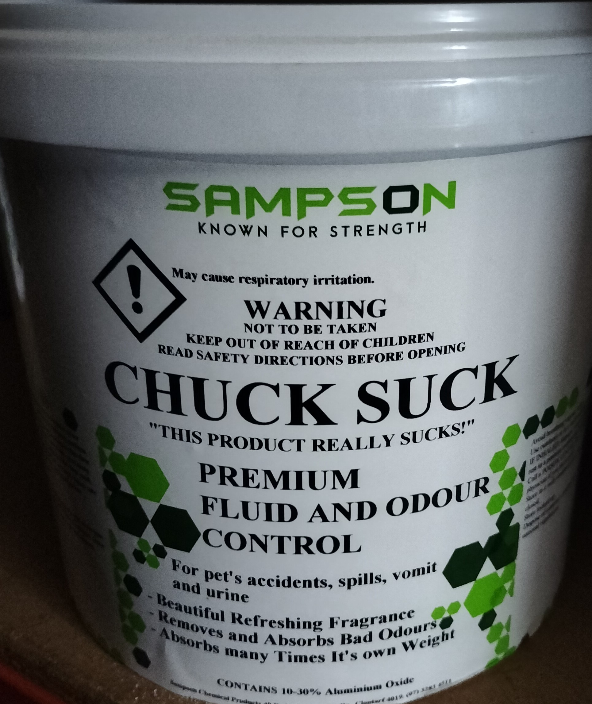 Sampson ChuckSuck Vomit/Odour Control for 5Lt